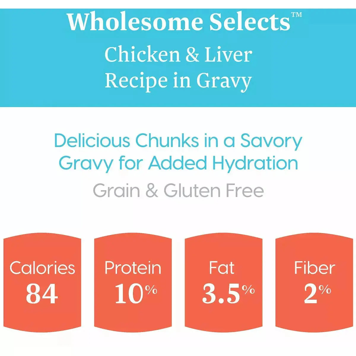 Solid Gold® Wholesome Selects Chicken & Liver Recipe Chunks in Gravy Cat Food 3oz case of 24 Solid Gold