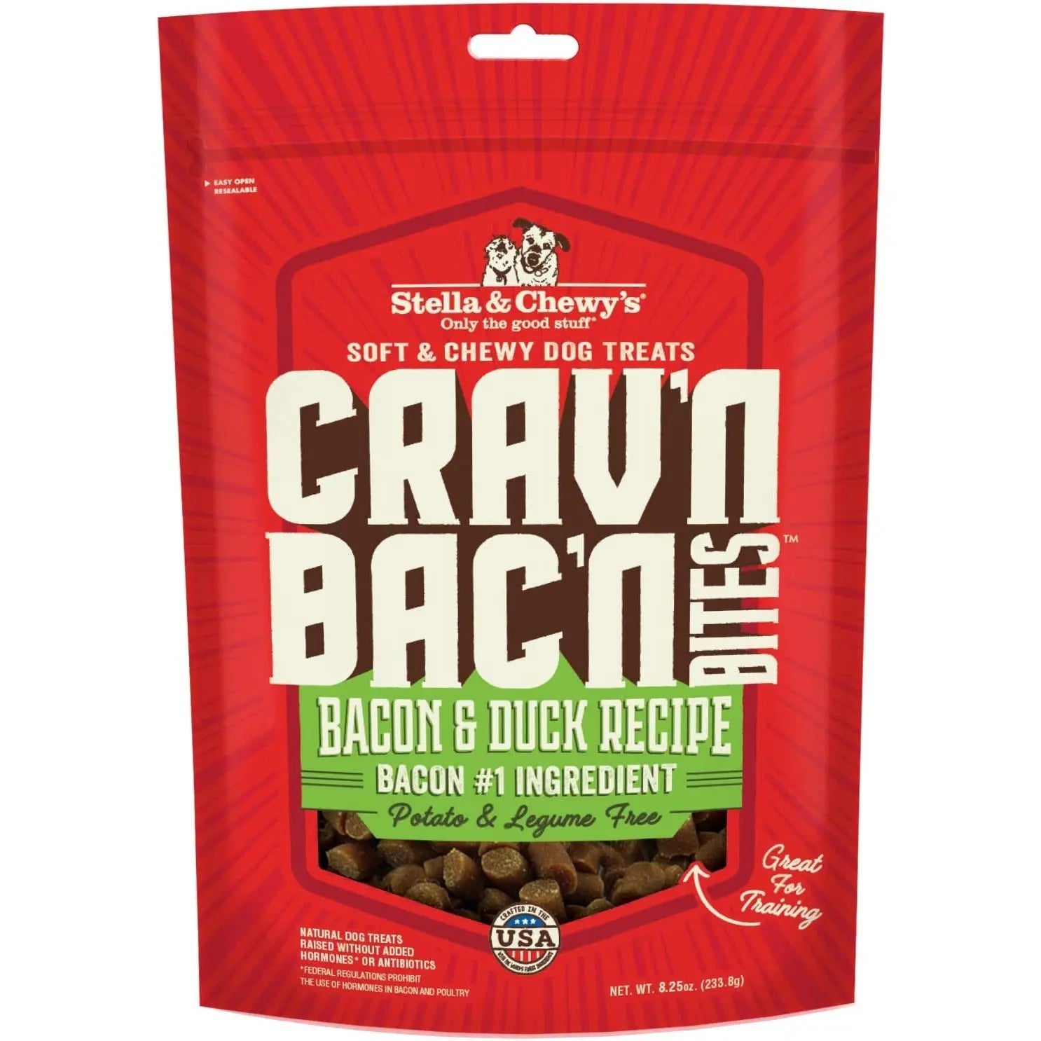 Stella & Chewys Dog Crav'N Bacon Bites Duck 8.25Oz Stella & Chewy's