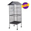 Talis 61 Large Bird Cage with Roof and Lockable Casters Stainless Steel BirdCage for Parrots, Talis Us Bird