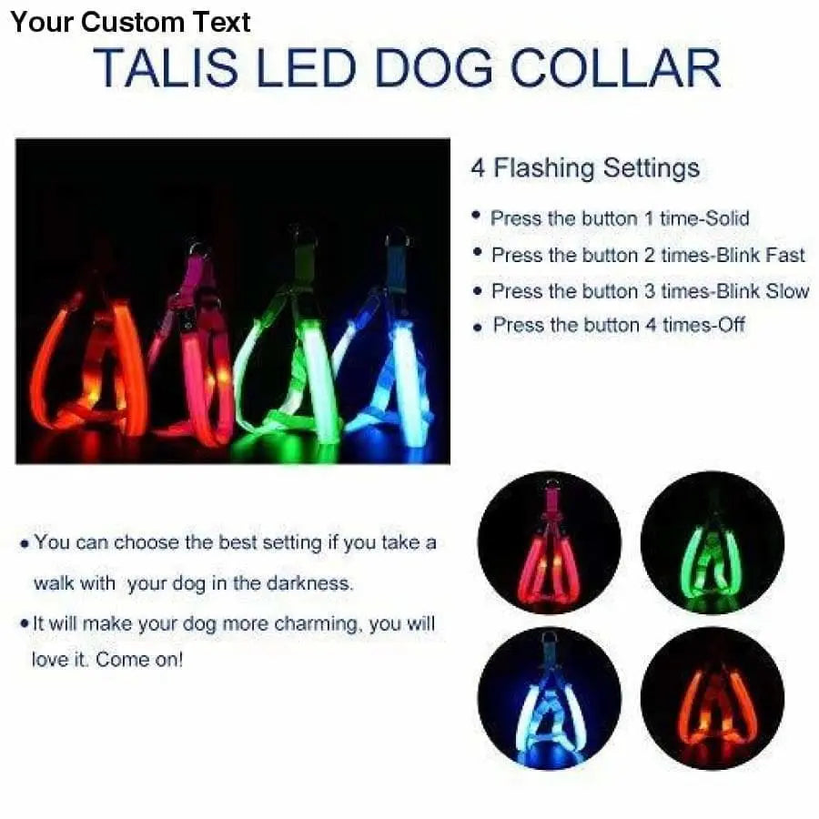 Talis Revolutionary Illuminated and Reflective Harness for Dogs Talis Us