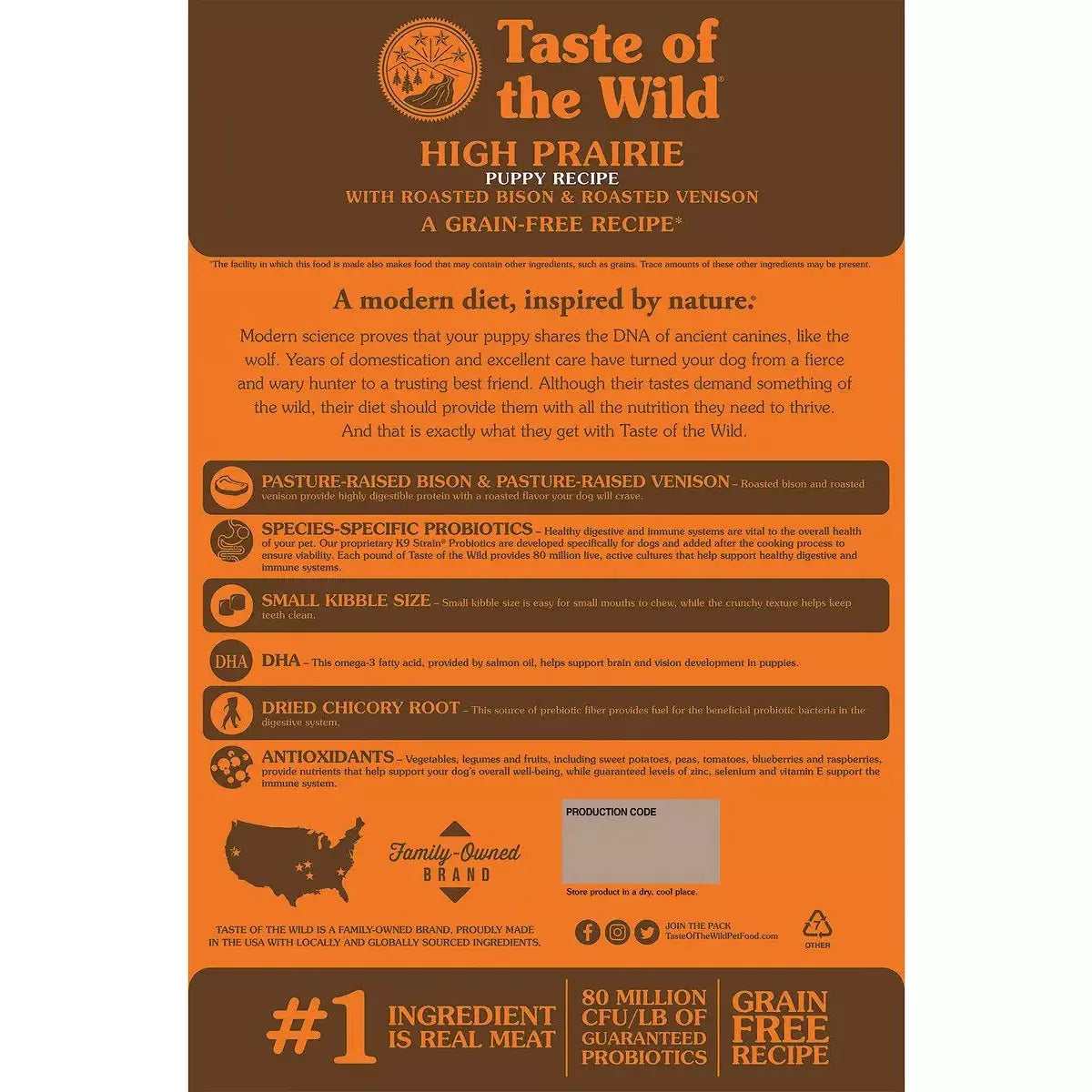 Taste of the Wild® High Prairie® Grain Free Roasted Bison & Roasted Venison Recipe Puppy Food Taste of the Wild®