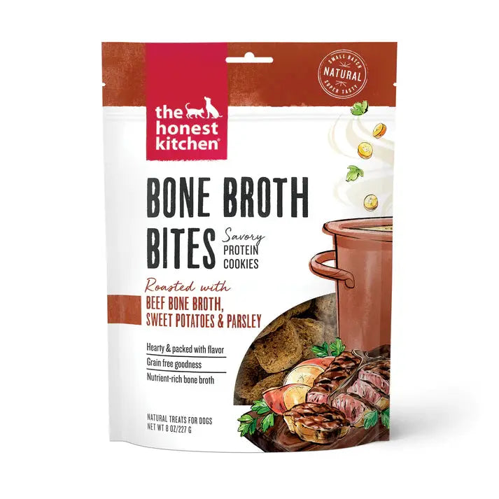 The Honest Kitchen Bone Broth Bites Dog Treats 8oz The Honest Kitchen