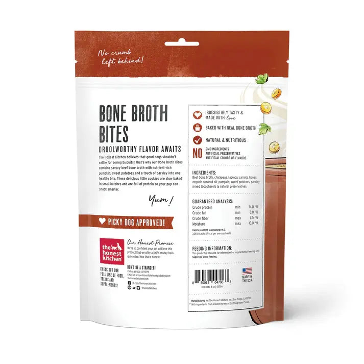 The Honest Kitchen Bone Broth Bites Dog Treats 8oz The Honest Kitchen