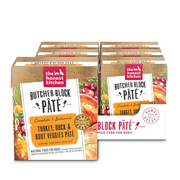 The Honest Kitchen Butcher Block Pate: Turkey, Duck & Root Veggies Pate Wet Dog Food 6/10.5oz The Honest Kitchen