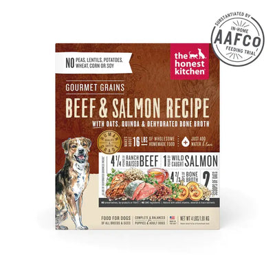 The Honest Kitchen Dehydrated Gourmet Grains Beef & Salmon Dog Food, The Honest Kitchen