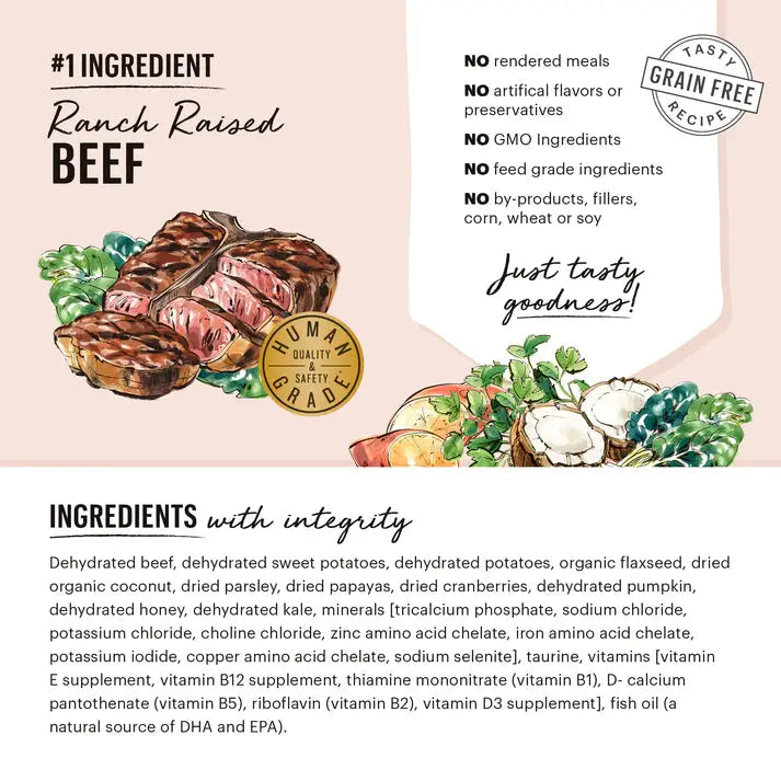 The Honest Kitchen Dehydrated Grain Free Beef Recipe Dog Food The Honest Kitchen