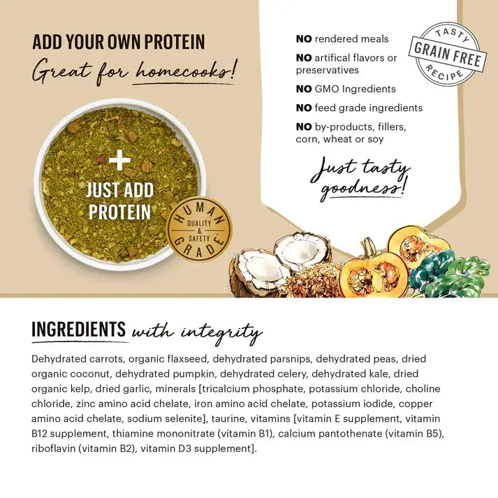 The Honest Kitchen Dehydrated Grain Free Veggie, Nut & Seed Base Mix Recipe Dog Food The Honest Kitchen