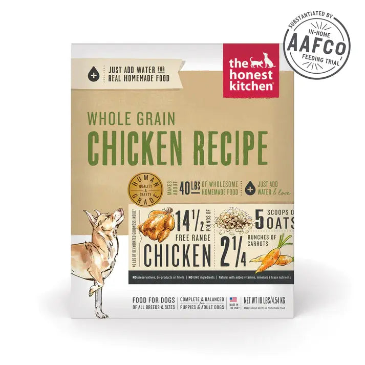 The Honest Kitchen Dehydrated Whole Grain Chicken Recipe Dog Food The Honest Kitchen