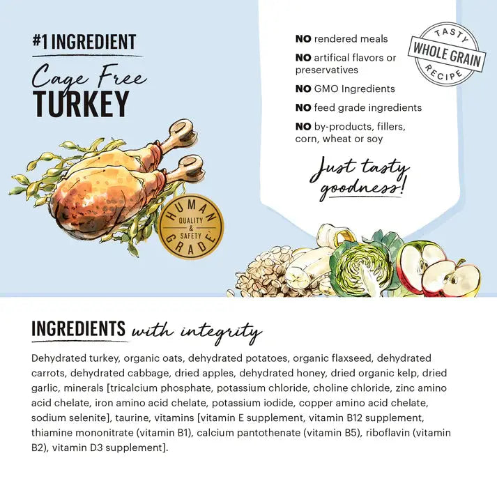 The Honest Kitchen Dehydrated Whole Grain Turkey Recipe Dog Food The Honest Kitchen