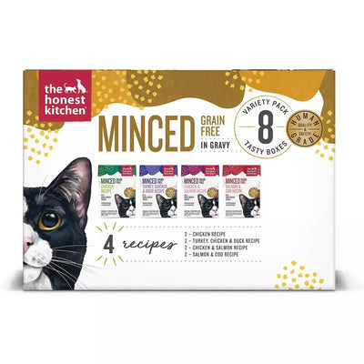 The Honest Kitchen Grain Free Minced in Bone Broth Gravy Wet Cat Food Variety Pack, 8/5.5oz The Honest Kitchen