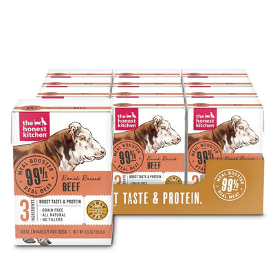 The Honest Kitchen Meal Booster: 99% Beef Wet Dog Food Topper 12/5.5oz The Honest Kitchen