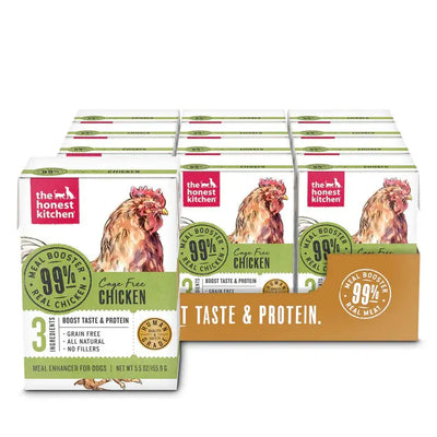 The Honest Kitchen Meal Booster: 99% Chicken Wet Dog Food Topper 12/5.5oz The Honest Kitchen