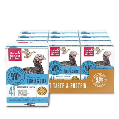 The Honest Kitchen Meal Booster: 99% Turkey & Duck Wet Dog Food Topper 12/5.5oz The Honest Kitchen