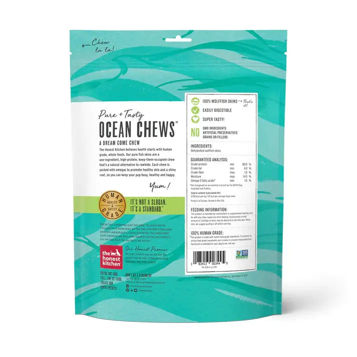 The Honest Kitchen Ocean Chews Hearty Wolffish Skins Dog Treats The Honest Kitchen