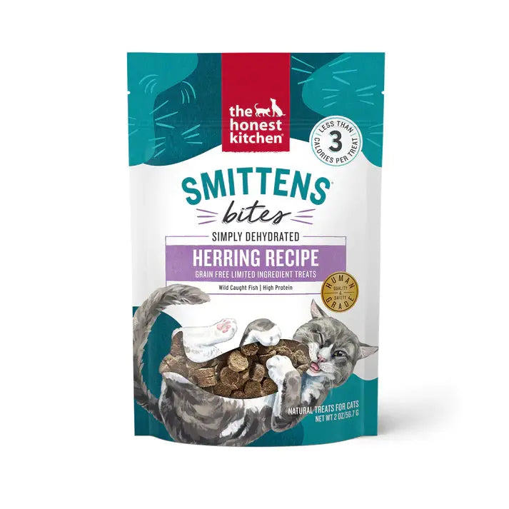 The Honest Kitchen Smittens Bites Simply Dehydrated Herring Recipe Natural Treats for Cats 2oz The Honest Kitchen