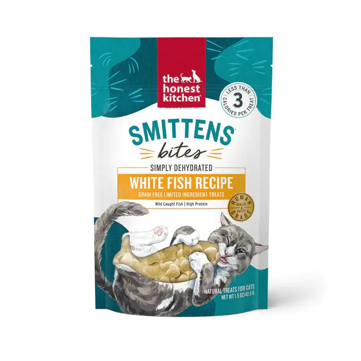 The Honest Kitchen Smittens Bites Simply Dehydrated White Fish Recipe Natural Treats for Cats 1.5oz The Honest Kitchen