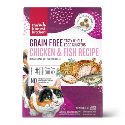 The Honest Kitchen Whole Food Clusters Grain Free Chicken & Fish Dry Cat Food The Honest Kitchen