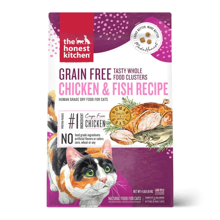 The Honest Kitchen Whole Food Clusters Grain Free Chicken & Fish Dry Cat Food The Honest Kitchen