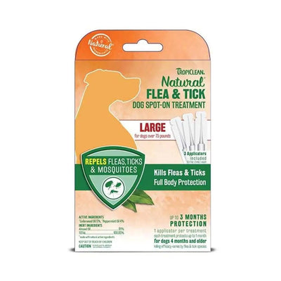 Tropiclean® Natural Flea & Tick Spot On Treatment for Dog 3 Count Tropiclean®