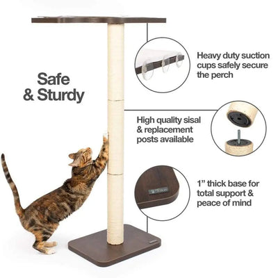 Ultimate Window Perch Cat Climber & Tree (45 Tall) PetFusion