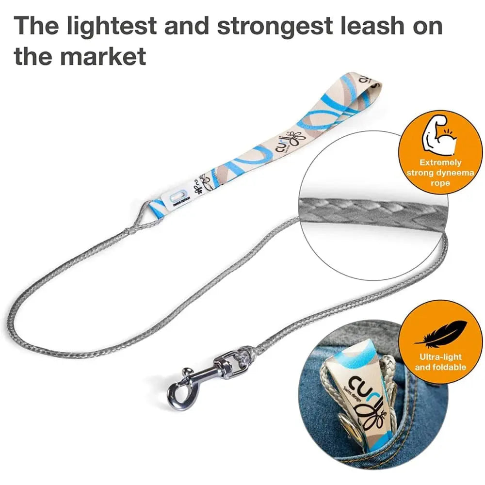 Ultra Strong Power-Light Pocket Leash Ultra Light Smallest Leash with Dog Waste Bag Dispenser Curli