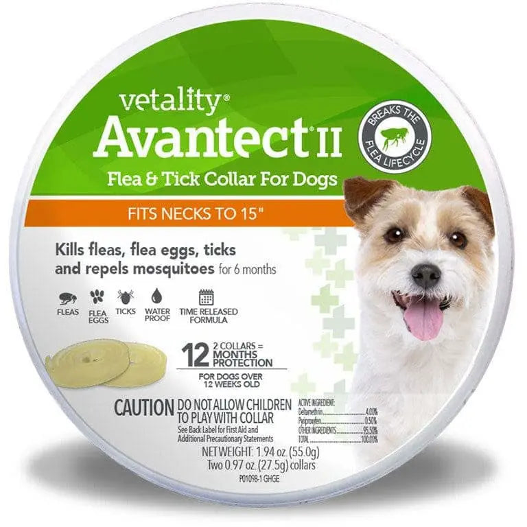 Vetality Avantect II Flea & Tick Collar for Dogs 2 ct Vetality