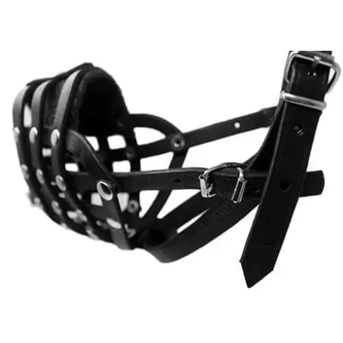 Viper Echo Leather Basket Dog Muzzle Dogline WP