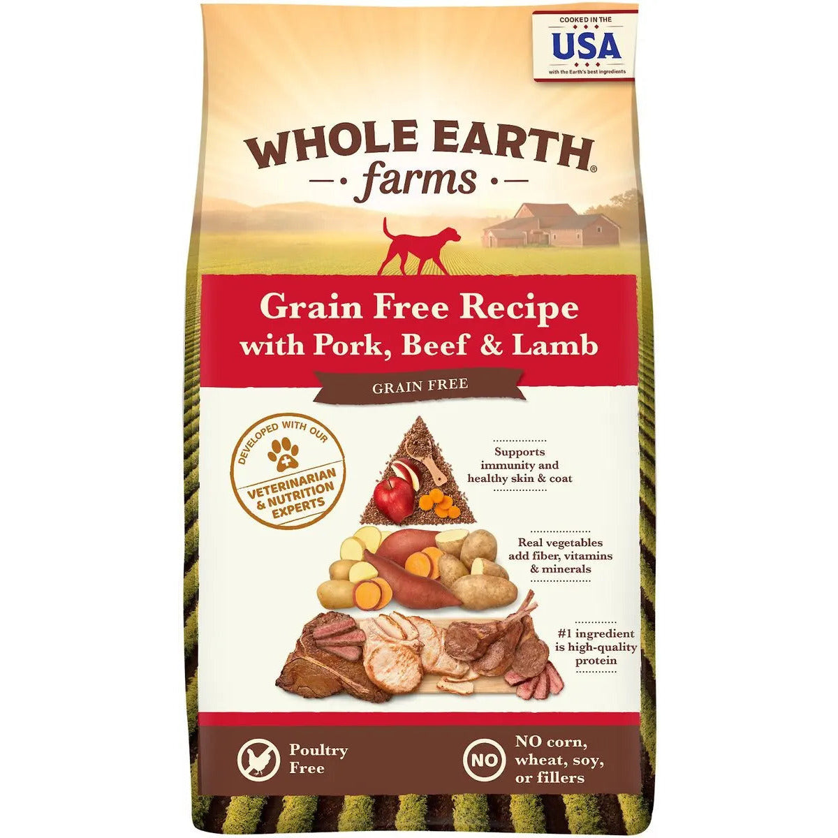 Whole Earth Farms® Goodness from the Earth Grain Free Pork, Beef & Lamb Recipe Dog Food 25 Lbs Whole Earth Farms®