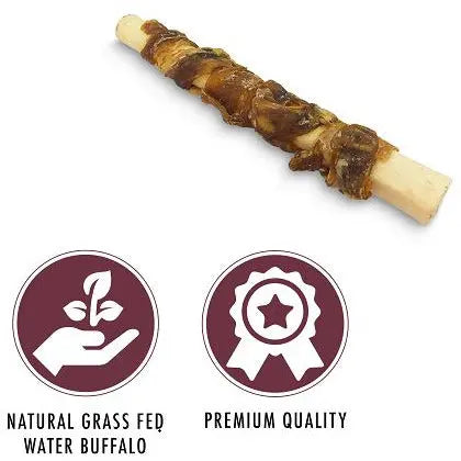 Wild Eats Water Buffalo Tail w/Jerky Dog Treat 6 in, 3 ct Wild Eats