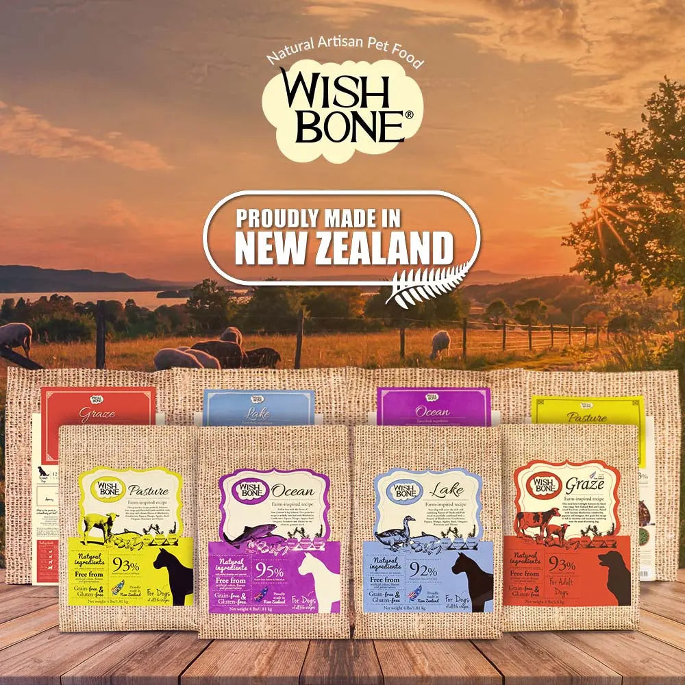 Wishbone Grain Free Graze  Free-range Grass-fed New Zealand Beef Dry Dog Food Wishbone