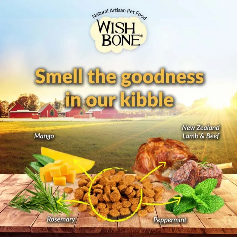 Wishbone Grain Free Graze Grass fed New Zealand Beef Dry Cat Food Wishbone