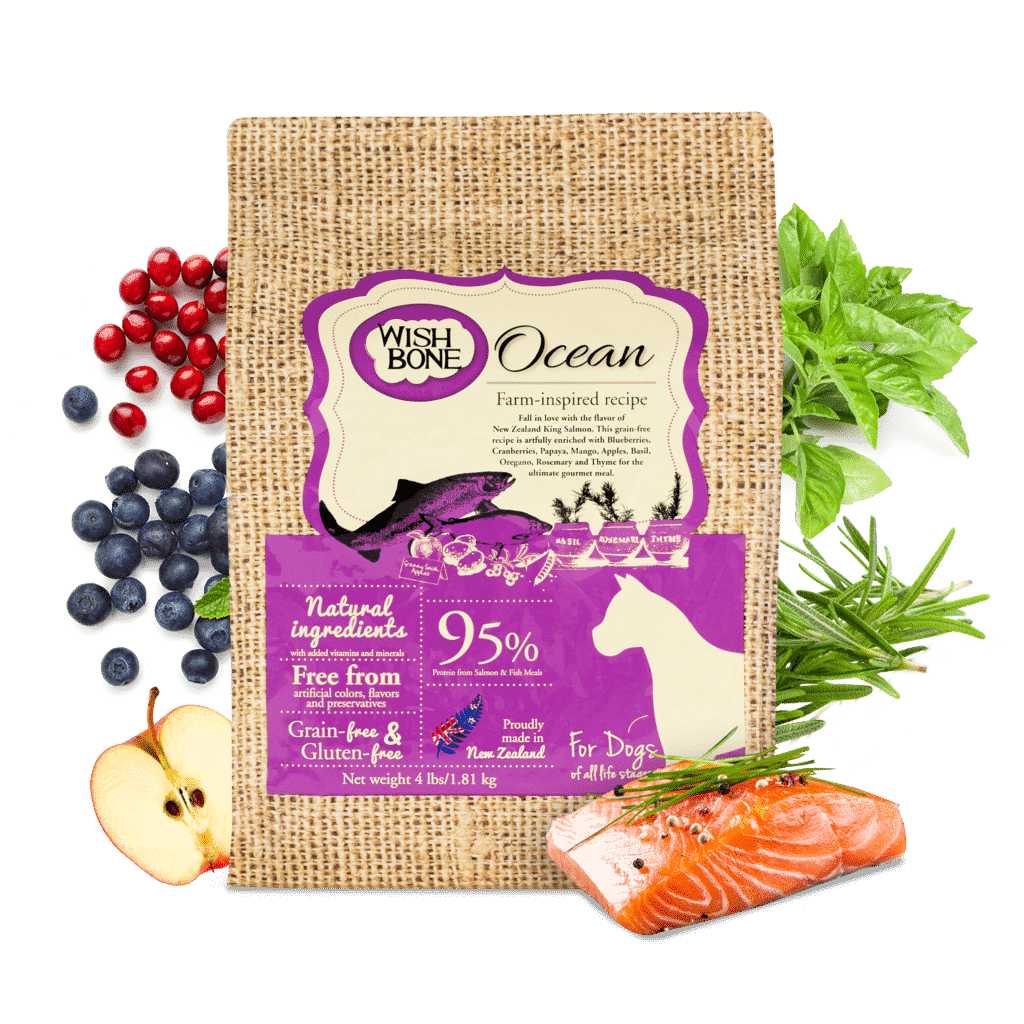 Wishbone Grain Free Ocean  Real New Zealand Salmon Dry Dog Food Wishbone