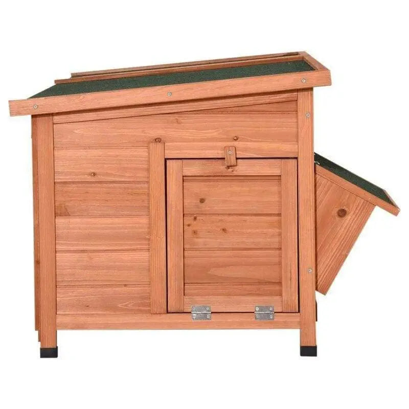 Wooden Outdoor Indoor Hutch with Feeder Talis Us