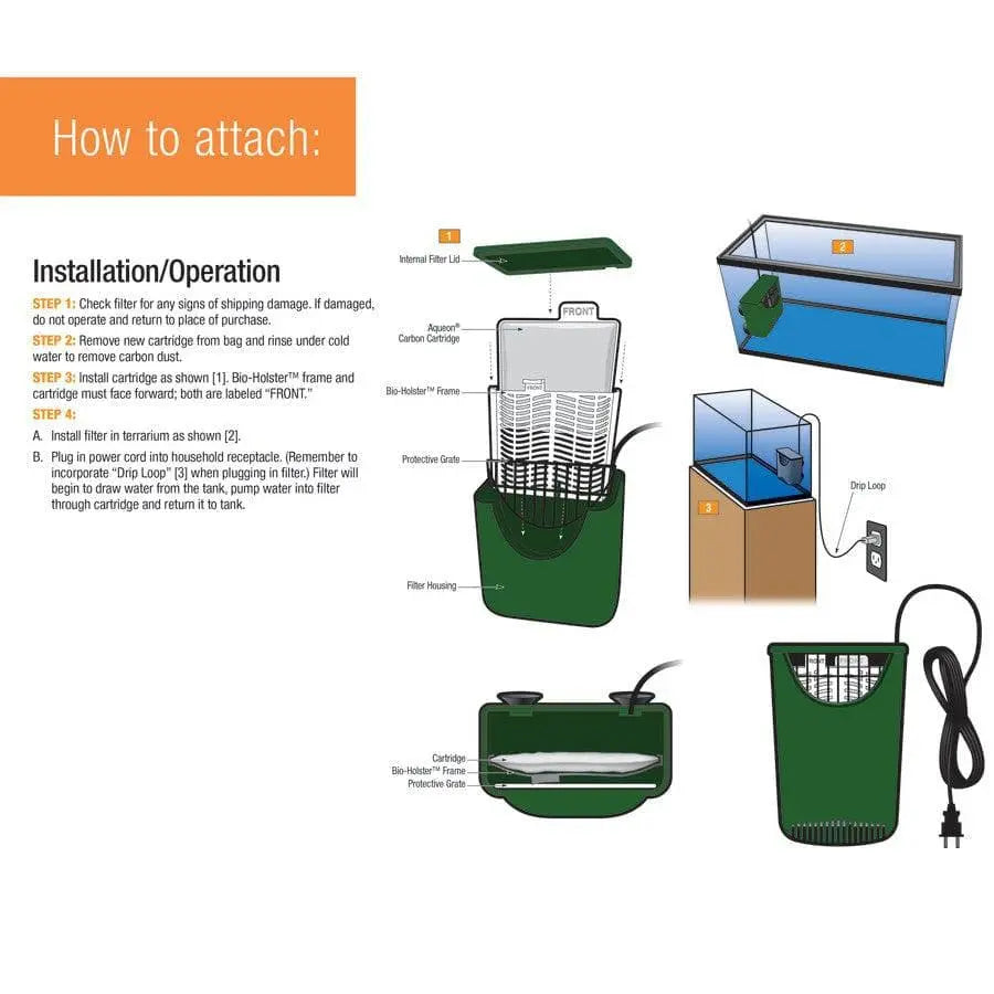 Zilla Aquatic Reptile Internal Filter 20 gal Zilla®