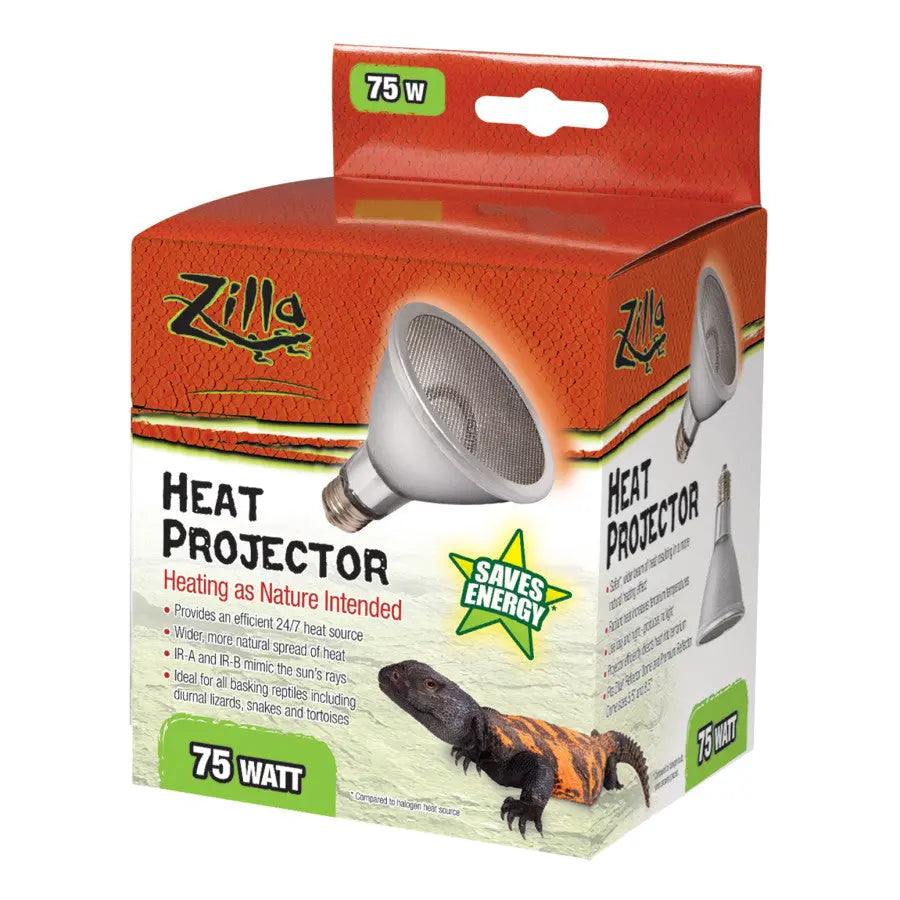 Zilla Heat Projector Deep Heat Lamp Infrared Heater Light for Reptile ...