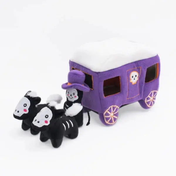 Zippy Paws Halloween Burrow Haunted Carriage Dog Toys Zippy Paws