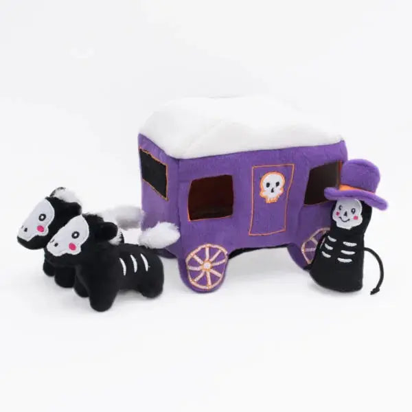 Zippy Paws Halloween Burrow Haunted Carriage Dog Toys Zippy Paws