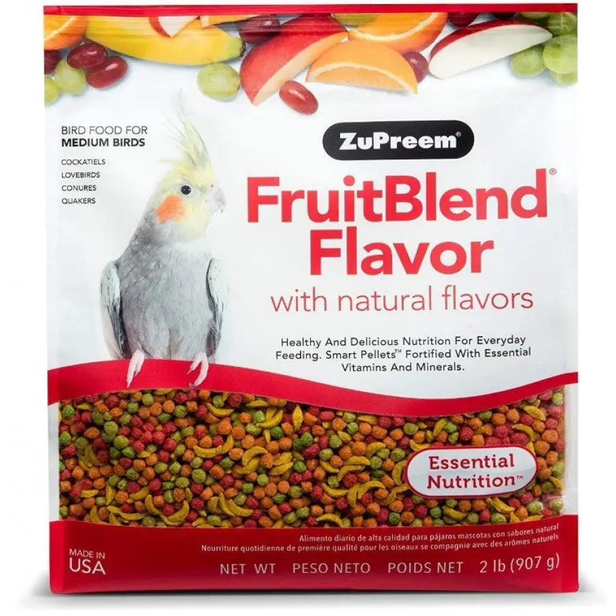 ZuPreem FruitBlend with Natural Flavor Pelleted Bird Food for Medium Birds ZuPreem