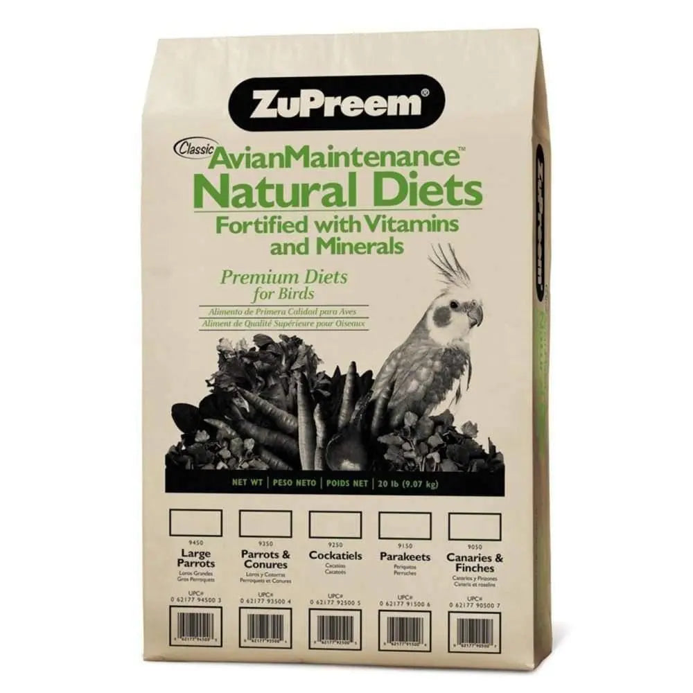 ZuPreem Natural Pelleted Bird Food for Large Birds 1ea/20 lb ZuPreem