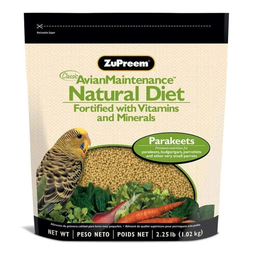 ZuPreem Natural Pelleted Bird Food for Parakeets 1ea/2.25 lb ZuPreem