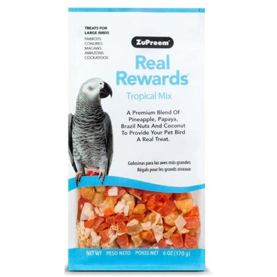 ZuPreem Real Rewards Tropical Mix Treats for Large Birds 6 oz ZuPreem